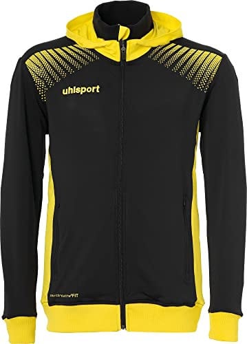 uhlsport Goal Tec Veste à Capuche Homme, Noir/Limonen Jaune, FR : L (Taille Fabricant : L)