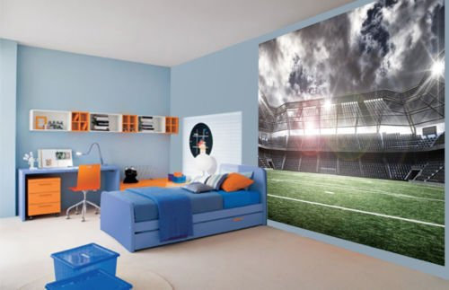 Awesome Photo Football Stadium Kids Boys Bedroom Wallpaper Wall Mura - 2XL