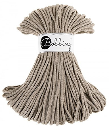 Bobbiny Premium Cords 5 mm - Rope-Garn 100 m 100% Baumwolle (Coffee)