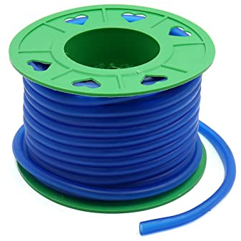 Sourcingmap® 17 m de long 5 mm Diamètre intérieur Moto Scooter à essence Tuyau d'huile carburant Tube Bleu