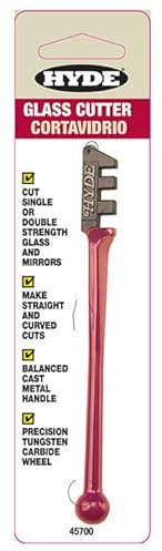 Hyde Tools 45700 Glass Cutter with Heavy Duty Tungsten Carbide Wheel by Hyde Tools