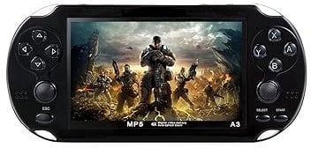 CZT Consola de Videojuegos de 4,3 Pulgadas y 8 GB Integrada en 2100 Juegos Gratuitos para Múltiples Simuladores Consola de Juegos Portátil Salida de Vídeo/Música TV Juego Archivado Regalos(Negro)