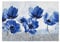 Poppy's Flower Blue British Kitchen Worktop Protector Saver Glass Chopping Board