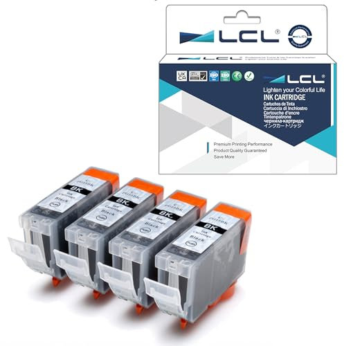 LCL Kompatibel Tintenpatrone PGI-5 PGI-5PGBK(4 PGBK)Ersatz für Canon PIXMA iP3300 iP4200 iP4300 iP4500 iP5200 iP5200R iP5300 iX4000 iX5000 MP500 MP510 MP530 MP600 MP600R MP800 MP800R MP810 MP830 MP950