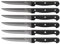 Q.B. COLXB6QB104 Steakmesser-Set, Klinge aus Stahl, Griff aus schwarzem PP