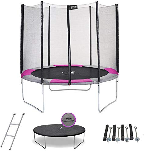 Kangui - Trampoline Rond Ø250cm avec Filet, échelle, bâche et kit d'ancrage - RALLI 250