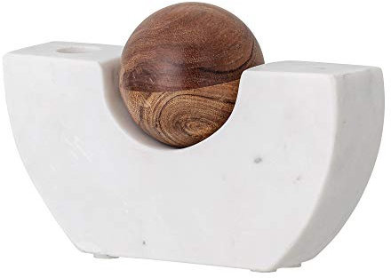 Bloomingville Kerzenständer, weiß, Marmor