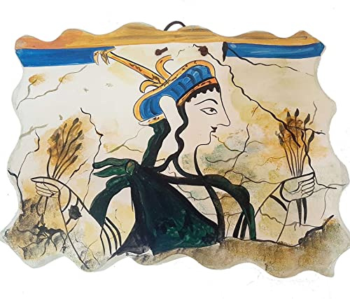 Diosa con gavillas de grano, losa de cerαmica, Sala de los Frescos