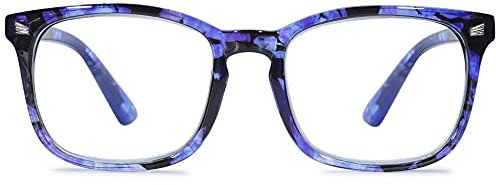MAGIMODAC Blue Light Blocking Glasses Reading Glasses Lightweight Frame Eyeglasses 1.0 1.25 1.5 1.75 2.0 2.25 2.5 2.75 3.0 3.5 4.0 Unisex for Women and Men and Aged (Blue, 1.75)
