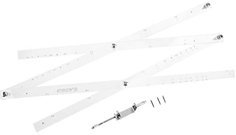 de 50 cm Excellente règle pliante Pantographe Copie Rluer Dessiner Agrandisseur Réducteur Outil Règle combinaison d'angles Carré Apprendre Jauge de marquage Gravure à angle droit Mesure