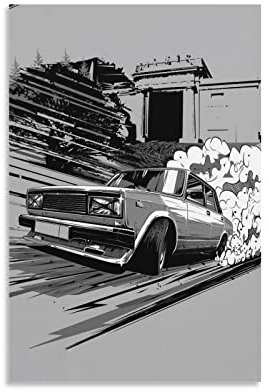 ASDSA Auto-Poster Lada 2105, dekoratives Gemälde, Leinwand, Wandkunst, Wohnzimmer, Poster, Schlafzimmer, Gemälde, 30 x 45 cm