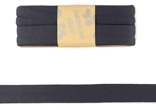 Viskose-Schrägbänder-Uni-ca. 20 mm Breite x 3 Meter Länge-48 Farben (Anthrazit-187136)
