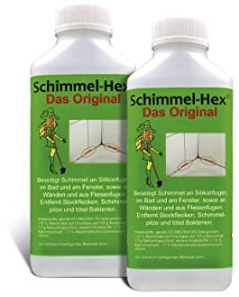 Schimmel-Hex Original – Schimmelentferner, Schimmel-Vernichter & Schimmel-Reiniger für Silikonfugen & Fliesenfugen – Antischimmelmittel & Fugenreiniger für Bad, Dusche, Fenster & Fliesen – 2 x 250 ml