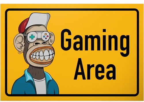 DankeDir! Gaming Area - Schild 30 x 20 cm - Teenager Geschenk Gamer Dekoration Jungen Jugendlicher Geburtstagsgeschenk - Geschenkidee Deko Schüler Party Partydeko Türschild Zimmer Zocker