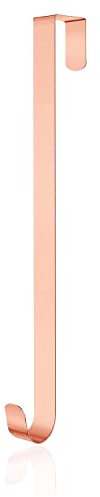AKH Christmas Wreath Hanger 30 cm / 12'' in Length Metal Wreath Hook Over The Door Wreath Hanger Hanging Hook Christmas Metal Wreath Hook for Christmas Home Office Wall Wreaths Decor (Rose Gold)