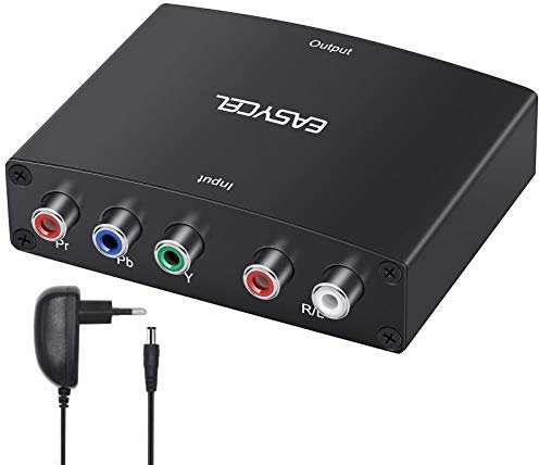 EASYCEL Convertitore da Componente a HDMI 1080P - Adattatore RGB e YPbPr a HDMI