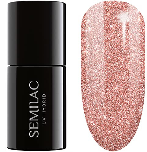 Semilac UV Nagellack Hybrid 458 Sparkling Rose 7ml Kollektion Flash