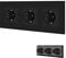 BSEED Enchufe de pared con Panel de cristal,Negro Triple Schuko Enchufe con clips,16A 250V Tomas de corriente empotradas,Enchufe de pared aplicar para Cocina, Dormitorio,Oficina, Hotel, etc
