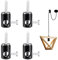 4pcs Swag Hook for Ceiling Hanging Light, Pendant Light Swag Hook Fabric Wire Iron Cable Fixture with Screws Pin Modern DIY Lamp Hanging Chandelier Swag Hook Replacement