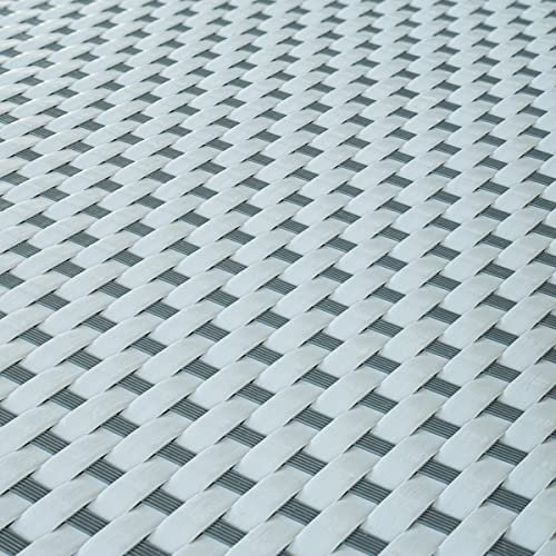 Sellon24® Revêtement de balcon en rotin synthétique - Aspect rotin - Brise-vue - Protection contre le vent pour balcon, terrasse, jardin (RD22 gris foncé et gris clair, 80)