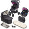 BABYGO Kinderwagen 3 in 1 Styles - Sportaufsatz und Wanne jeweils separat und Auto-Babyschale - Wickeltasche/Regenschutz/Matratze - Rosa