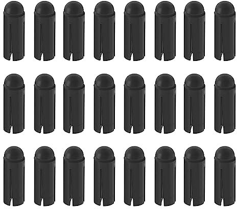 ECSiNG 24 Stück 90 Grad Dart Flügelschutz Aluminiumlegierung Dart Flugschutz Professionelles Wettkampf Dart Zubehör 3 mm X 8,5 mm Schwarz