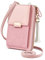 Aucuu Petit Sac Téléphone Portable Femme en Cuir PU, Mini Cuir Crossbody Sac de téléphone Portable avec Bandoulière Réglable/Gland, Mini Sac à Main Petit Sac Bandouliere avec Fentes pour Cartes