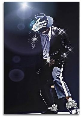 VZRSQZK Poster, Motiv: Sänger Michael Jackson, dekoratives Gemälde, Leinwand-Wandposter und Kunstdruck, modernes Familienschlafzimmer-Dekor-Poster, 20 x 30 cm