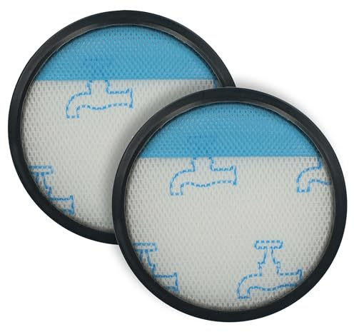 vhbw 2x Mikro-Hygienefilter kompatibel mit Rowenta Swift Power Cyclonic RO2933, RO2933EA, RO2932EA Staubsauger - Luftfilter Weiß Hellblau