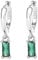 Ohrringe Silber 925 Creolen Mit Grünem Tropfen, Silber Creolen Damen 925 14K White Gold Tropfen Ohrringe Hypoallergene Schmuck für Männer 2PCS