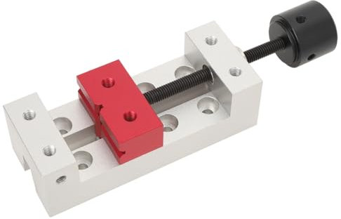 Mini Bench Vice Clamp, Mini Flat Clamp Opening Parallel Table Vise, Mini Aluminum Drill Press Vice for Watch Repairing Sculpture Craft Jewelry DIY Carving Tool