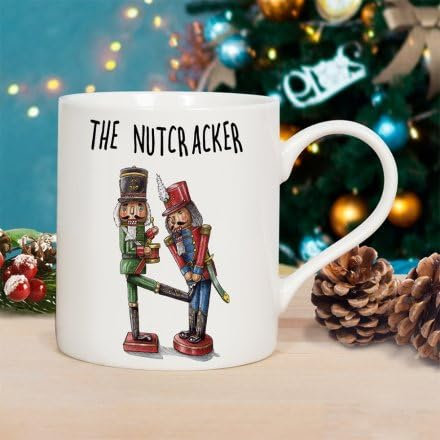 Generic Fine China Nutcracker Mug, 10cm x 8cm, Christmas, Multi, Reusable, Classic, Hand Wash Only