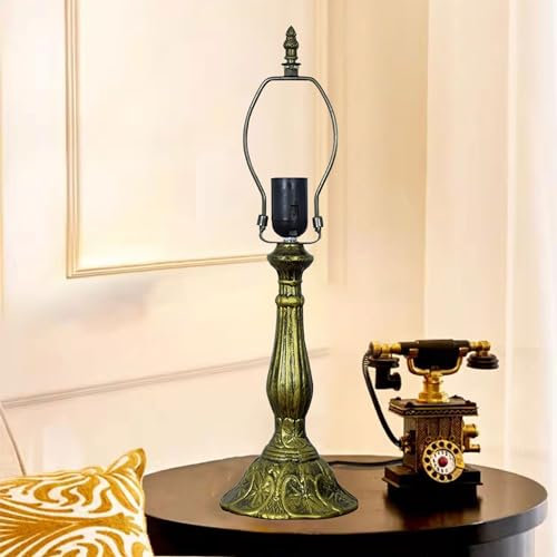 BOTOWI Tischlampen-Zubehör, Aluminiumlegierung Tischlampenfuß Ersatz nur, Vintage Schreibtisch Lampenfassung, für 12 Zoll Tiffany Stil Buntglas Lampenschirm