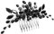 VINTORKY Braut Haarkamm Aus Schwarzem Kristall Mit Strass Dekorativer Haarschmuck Für Hochzeiten Eleganter Seitenkamm Für Frauen Geeignet Für Verschiedene Frisuren Und Anlässe