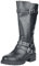 Rock Rebel by EMP Damen Schwarze Boots mit Schnallen und Flachnieten EU39