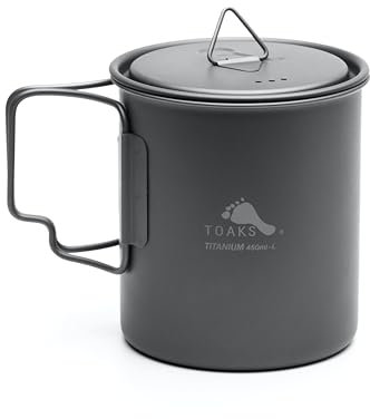 TOAKS Light Titanium 450 ml Tasse mit Deckel (ultraleichte Version)