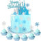 Frozen Kuchen Dekorationen, 73 Stück Silber Blau Schloss Kuchen Deko, Schneeflocken Geburtstags Cupcake Topper Für Kinder Mädchen Frauen Prinzessin Frozen Castle Schneeflocken Thema Geburtstags Party