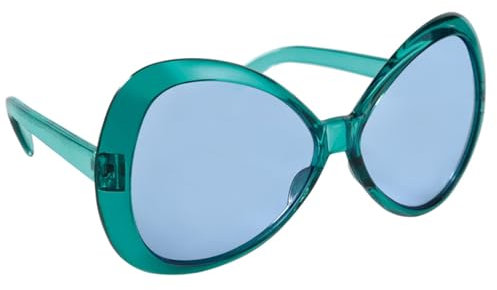 Libetui Partybrille große Gläser Kostümbrille Hellblau Türkis Spaßbrille Party Geburtstag Karneval Zubehör Brille Damen Frauen Brille Fotoshooting Brille Schleife-Form