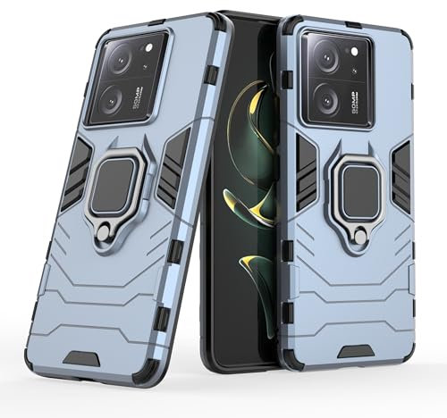 Max Power Digital Funda para móvil Xiaomi Mi 13T / Mi 13T Pro Carcasa Magnética con Anillo Imán Antigolpes Resistente Rígida Dura [Tecnología Absorción Golpes] (Xiaomi Mi 13T, Azul Marino)