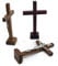 AYPOHU 1 cruz católica de madera con soporte, crucifijo religioso cristiano de pie, iglesia, hogar, estante, mesa, decoración, cruz