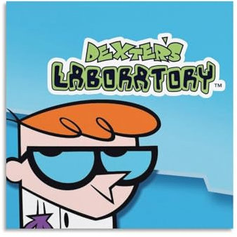 XSQING Dexter's Laboratory Beliebtes Poster, Anime-Druck, Fotokunst, Malerei, Leinwand, Poster, Zuhause, moderne Dekoration, Poster, 70 x 70 cm