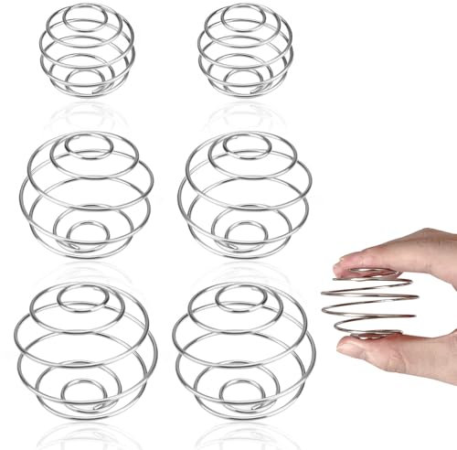 IETWATE 6 bolas de batido de proteínas de acero inoxidable 304, bola mezcladora de proteínas, bola de batido de proteínas, bola de batido de huevo, bola de batidor de alambre de acero inoxidable, para