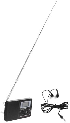 Artibetter Radio Digital Portátil De Onda Corta con Reloj Mini Radio Transistor para Mayores Alta Sensibilidad Y Gran Recepción Funciona con 2 Pilas AA