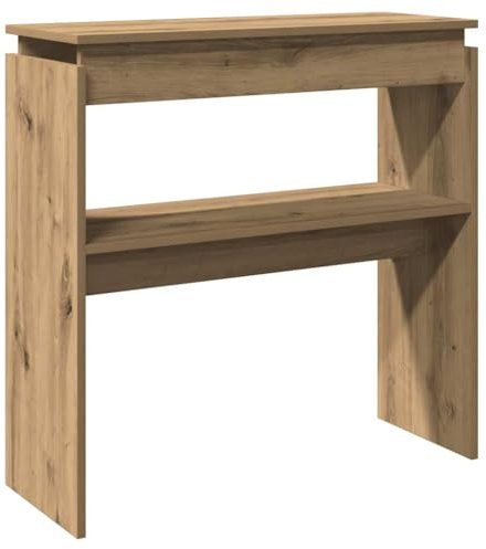 vidaXL Konsolentisch Artisan-Eiche 80x30x80 cm Holzwerkstoff, Sofatisch, Dielentisch, Wohnzimmertisch, Flurtisch, Konsolentisch Flur, Beistelltisch