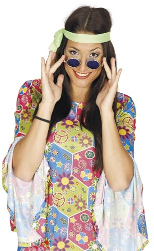 FIESTAS GUIRCA Hippie Brille - Kostümzubehör für Partys der 60er Jahre und Hippies - Ideal für Erwachsene Unisex für Karneval und Halloween