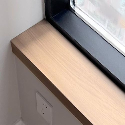 Garnitures en Bois pour Rebord de fenêtre, Plaque de Protection de Bord de Baie vitrée résistante à l'huile, revêtement de Nez de Rebord de fenêtre pour Cuisine/Chambre, Facile à Installer (