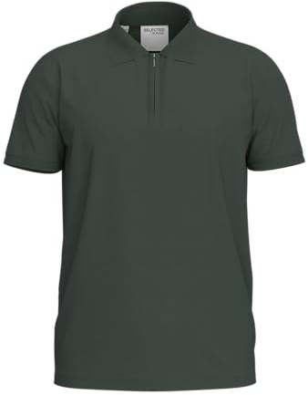 SELECTED FEMME Herren Slhfave Zip Ss Polo Noos