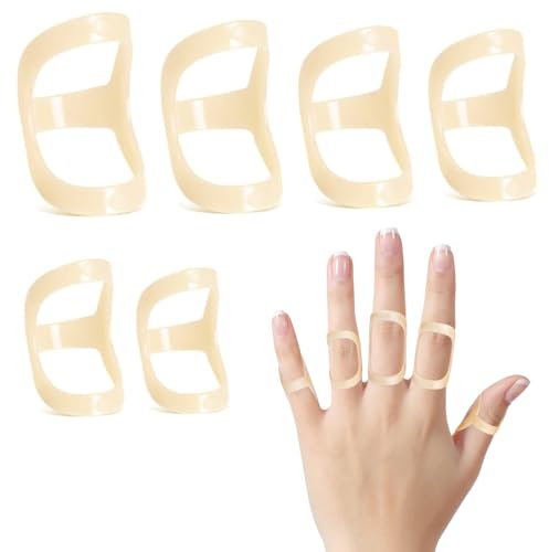 Mezeic 10 Stück Fingerschienen Oval Finger Unterstützung für Daumen Zeige- Mittel Kleinen Ringfinger, Fingerschutz für Verstauchungen Schwellungen Arthritis Schmerzen (5,6,7,8,9)