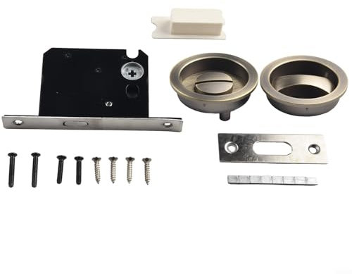 Diseño robusto de pestillo de gancho invisible perfectamente adecuado para asegurar puertas de baño y interiores en tu hogar (bronce)