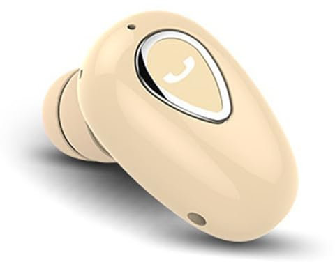 Yx01 Bluetooth Headset, Wireless In-ear Mini Sports Earphones Invisible Stereo Headset Noise Reduction Headset with Microphone (Gold)